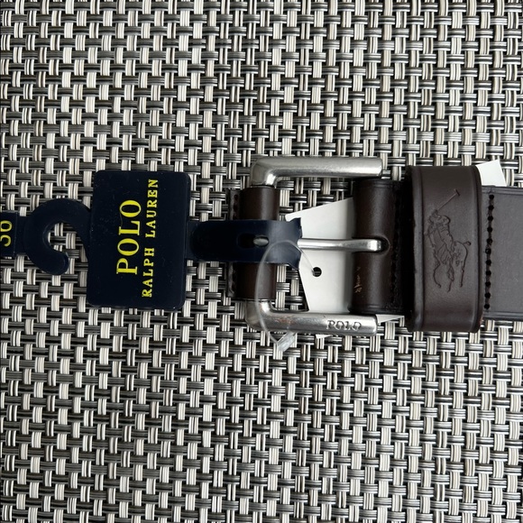 New Men’s “Polo Ralph Lauren” Brown Leather Belt